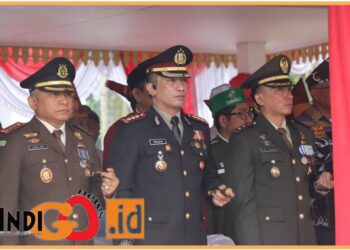 Kapolresta Deliserdang, Kombes. Pol. Irsan saat menghadiri upacara HUT RI ke- 78, Kamis (17/8).