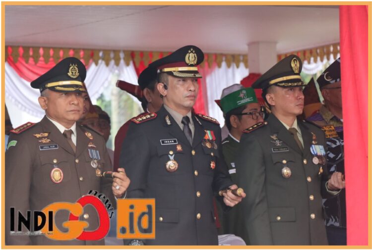 Kapolresta Deliserdang, Kombes. Pol. Irsan saat menghadiri upacara HUT RI ke- 78, Kamis (17/8).