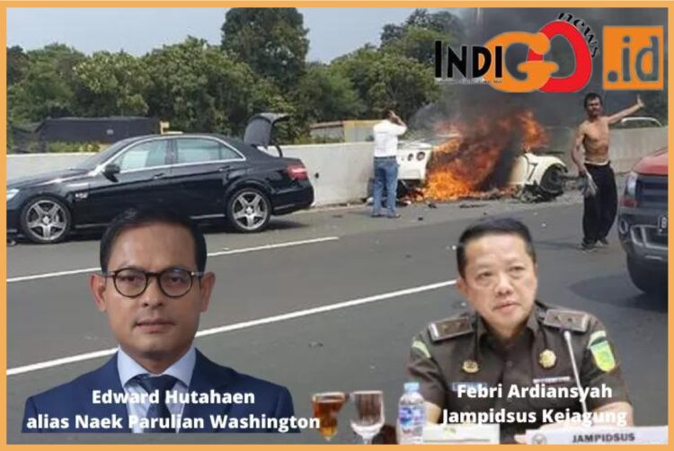 Mobil Nisan GT yang dikenderai oleh Wakajagung Arminsyah dengan Edward Hutahaean pada 4 April 2020 di Tol Jagorawi.