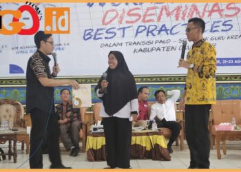 Workshop transisi pendidikan Paud ke SD bertajuk bertajuk diseminasi best pravtices guru menyenangkan bagi PAUD maupun Sekolah Dasar Kabupaten OKU Timur, Rabu (23/8).