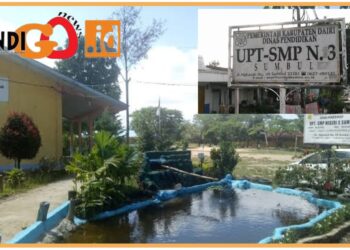 SMPN 3 Sumbul, Kecamatan Dairi dana BOS dipertanyakan, Kamis (26/8).