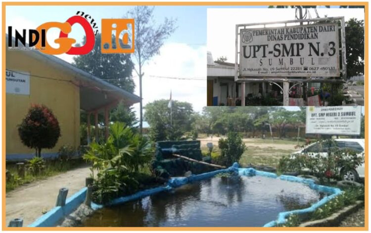 SMPN 3 Sumbul, Kecamatan Dairi dana BOS dipertanyakan, Kamis (26/8).