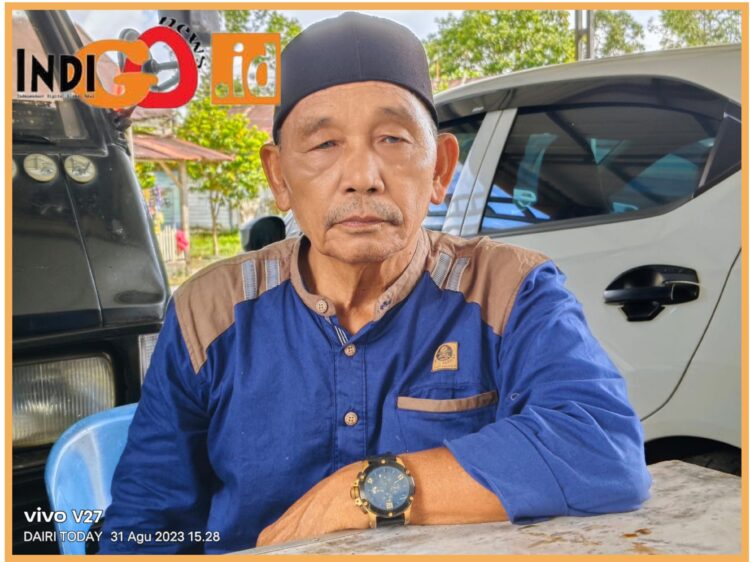 Ardin Ujung, Tokoh masyarakat Dairi, Kamis (31/8).