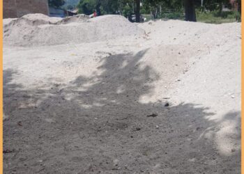 Lokasi galian sedimen pasir yang tidak memiliki izin dan dijual kepada panglong tak miliki izin, Sabtu (12/8).