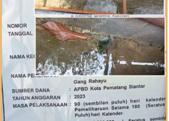 Proyek drainase di Gang Rahayu yang asal jadi, Sabtu (12/8).