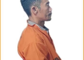 Terangka, ML saat di BAP di Polres Taput, Kamis (17/8).