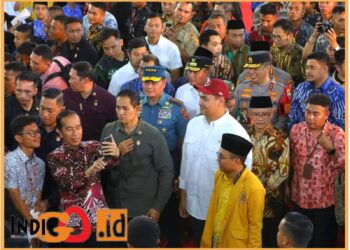 Presiden Jokowi saat hadiri Muktamar Ikatan Pelajar Muhammadiah, Sabtu (19/8).