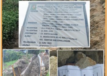 Proyek tanpa pagu anggaran dan volume kegiatan, Selasa (22/8).