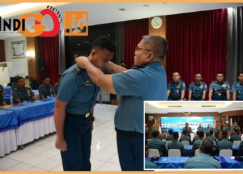 Asopssurta Danpushidrosal Laksamana Pertama TNI Dyan Primana Sobaruddin saat buka resmi pelatihan, Selasa (12/9).