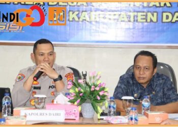 Plt. Kapolres Dairi, AKBP. Ronny saat coffe  morning, Jumat (15/9).