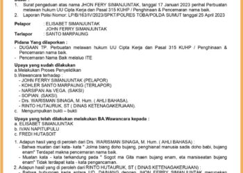 Surat konferensi pers Humas Polda Sumut akan gelar perkara, Senin (4/9).