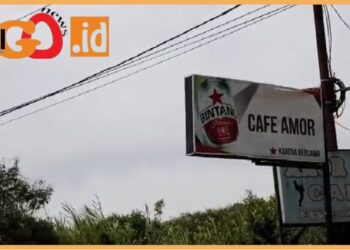 Cafe Amor yang disinyalir kerap tempat traksaksi narkoba, Rabu (27/9).