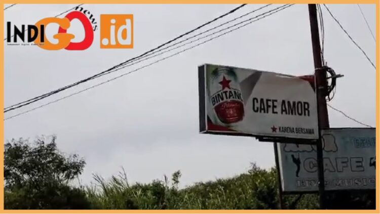 Cafe Amor yang disinyalir kerap tempat traksaksi narkoba, Rabu (27/9).
