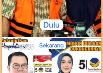 Mantan Napi korupsi Budi Antoni Aljufri dan Suzana Budi Antoni, Minggu (1/10).