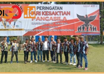 DPD IPK Kabupaten Deliserdang bersama PAC IPK Kecamatan Lubuk Pakam sesaat mengikuti upacara Hari Kesaktian Pancasila, Minggu (1/10).