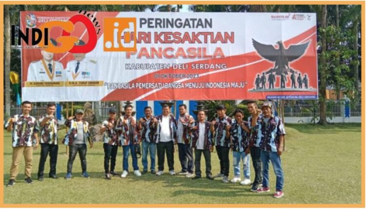 DPD IPK Kabupaten Deliserdang bersama PAC IPK Kecamatan Lubuk Pakam sesaat mengikuti upacara Hari Kesaktian Pancasila, Minggu (1/10).