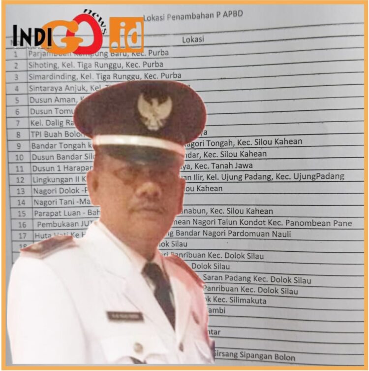 Kadis Pertanian Simalungun dan daftar proyek yang dipertanyakan, Senin (2/10).