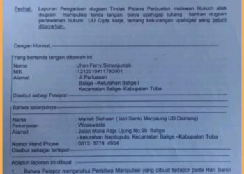 Laporan JFS di PolresToba yang sudah berproses 180 hari namun tidak jelas, Sabtu (7/10).