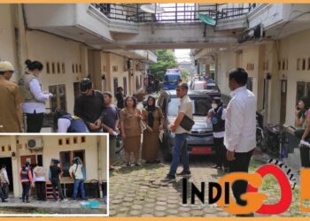 BNN Pematangsiantar saat grebek Kost Landyst, Senin (9/10).