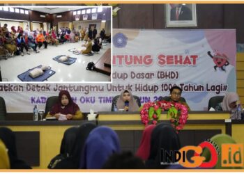 Dinas Kesehatan OKU Timur bersama Yayasan Jantung Indonesia Cabang OKU Timur dan Tim Penggerak PKK Kabupaten OKU Timur gelar soaialisasi, Senin (9/10).