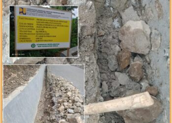 Plank proyek dan kondisi pelaksanaan yang disinyalir asal jadi,  Minggu (22/10).