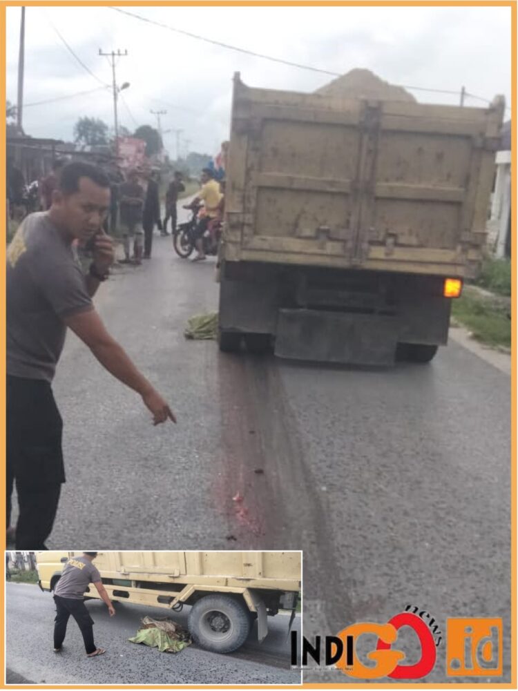 Personel Sat Lantas Polres Taput saat olah TKP, Rabu (25/10).