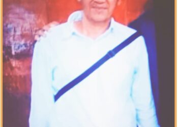 Indra, Sekdes Baja Dolok yang ikut demo, Jumat (27/10).