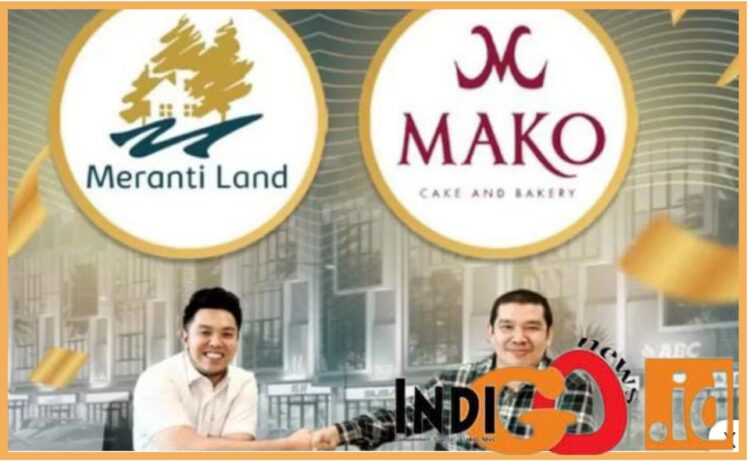 Komisaris Meranti Grup, Kevin Phan bersama perwakilan Mako Chake and Bakerey saat tanda tangani MoU, Sabtu (14/10).