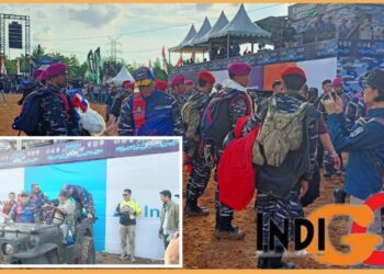 Kapolresta Deliserdang, AKBP Raphael saat menghadiri grand final Kejurnas Ksal Cup Grastrack, Minggu (15/10).