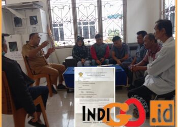 7 Perangkat Nagori Sigodang Barat bersama Kabid PMN Dinas PMPN Simalungun dan surat SP Pangulu Sabran Purba, Rabu (8/11).
