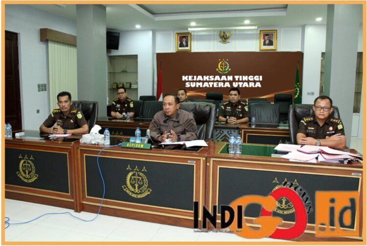 Kejaksaan Tinggi Sumatera Utara saat melakukan penghentian penuntutan 4 perkara dengan pendekatan humanis, Kamis (16/11).