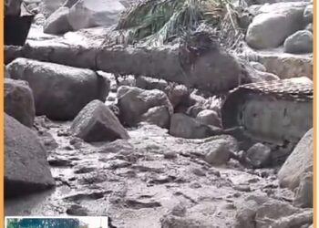 Situasi pencarian korban longsor di Bakti Raja, Sabtu (2/12).