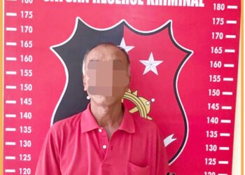 Tersangak JP saat diamankan di Mapolres Deliserdang, Rabu (13/12).