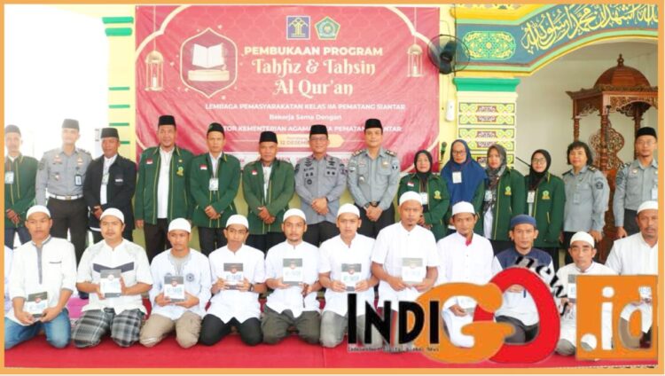 Lapas Kelas IIA Pematangsiantar saat giat program Tahfiz dan Tahsin Al- Quran, Selasa (12/12).
