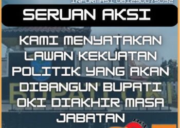 Seruan aksi GTRSS menyikapi isu rotasi besar besaran pejabat Pemkab OKI, Selasa (8/1).
