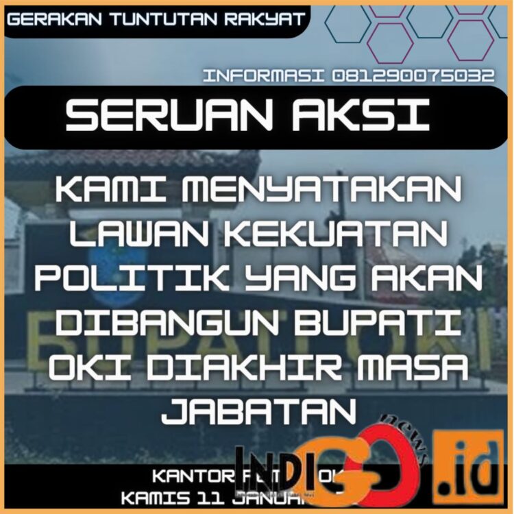 Seruan aksi GTRSS menyikapi isu rotasi besar besaran pejabat Pemkab OKI, Selasa (8/1).