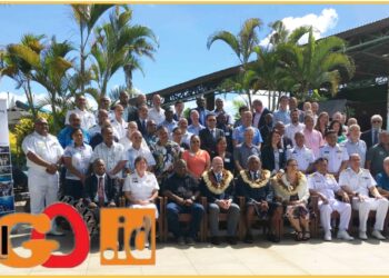 Danpushidrosal, Laksamana Budi Purwanto saat menghadiri pertemuan ke- 21 Komisi Hidrografi Negara Kawasan Pasifik Barat Daya, Rabu (28/2).