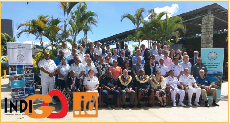 Danpushidrosal, Laksamana Budi Purwanto saat menghadiri pertemuan ke- 21 Komisi Hidrografi Negara Kawasan Pasifik Barat Daya, Rabu (28/2).