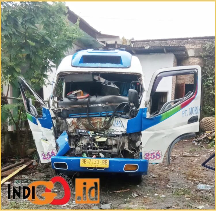 Kondisi Moria yang ringsek saat diamankan di Polres Taput, Kamis (7/3).