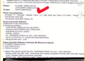 Surat konferensi pers Polda Sumut atas penghinaan, pencemaran nama baik dan pelanggaran UU Cipta Kerja atas laporan JFS kepada KSM, Sabtu (16/3).