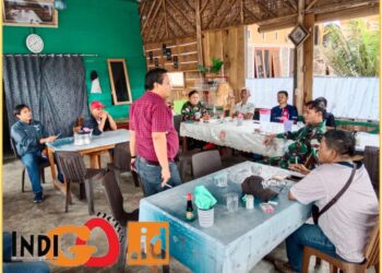 Pertemuan yang diundang Pasi Intel Kodim 0210/ Tapanuli Utara terkait pemberitaan, Senin (1/4).