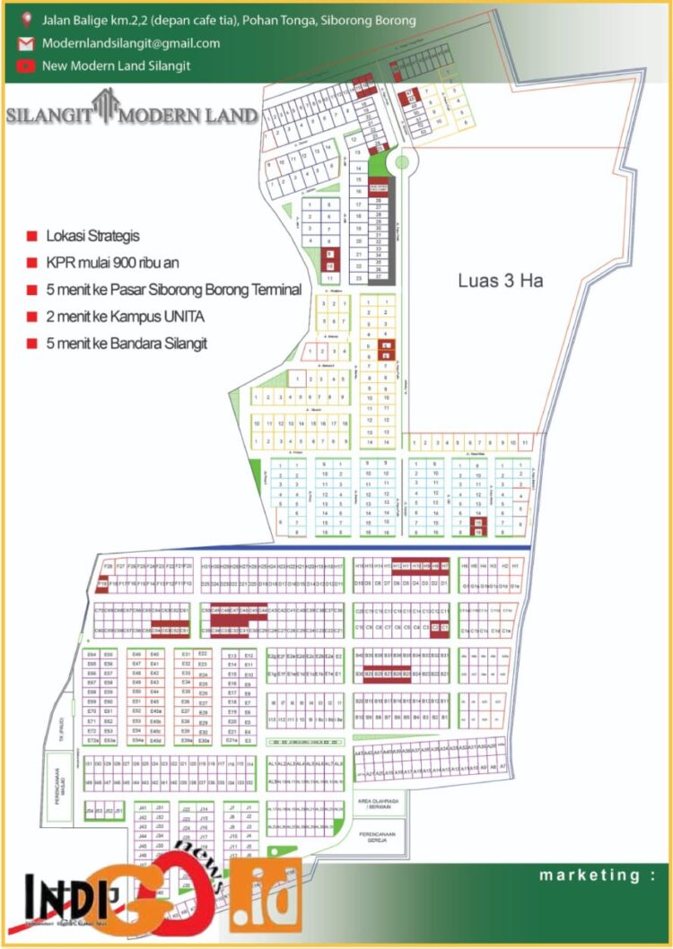 Master plank blok bangunan perumahan, Sabtu (11/5).