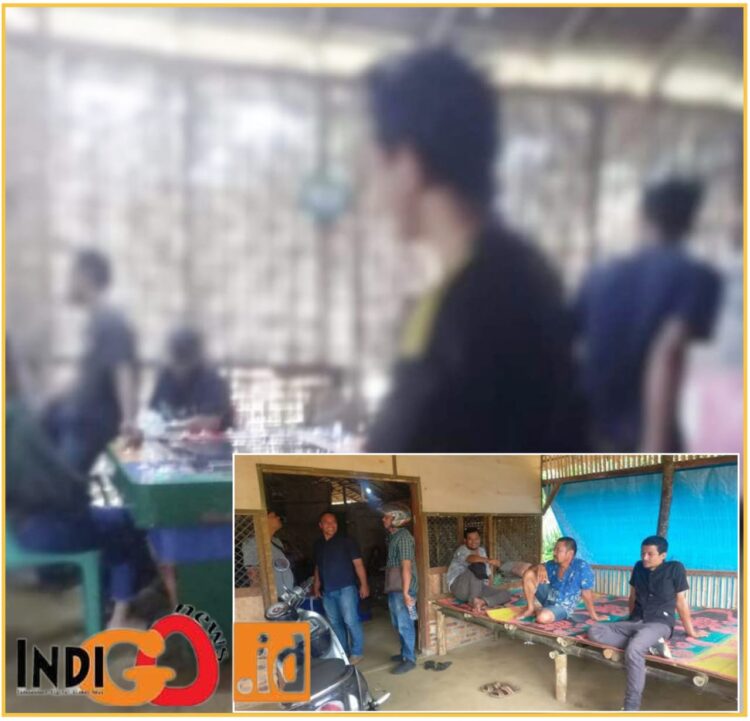 Situasi judi tembak ikan di Warung Dani dan Warung Pak Kulit di Pasar 7 Patumbak, Kamis 23/5).