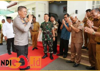Kapolda Sumut, Irjen. Pol. Agung saat kunker di Polresta Binjai bersama PJU Polda Sumut, Senin (27/5).