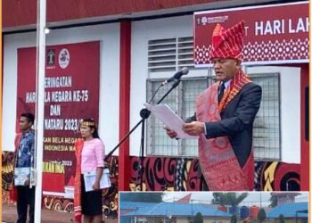 Rutan Kelas II B Sidikalang saat upacara peringatan Pancasila, Sabtu (1/6)