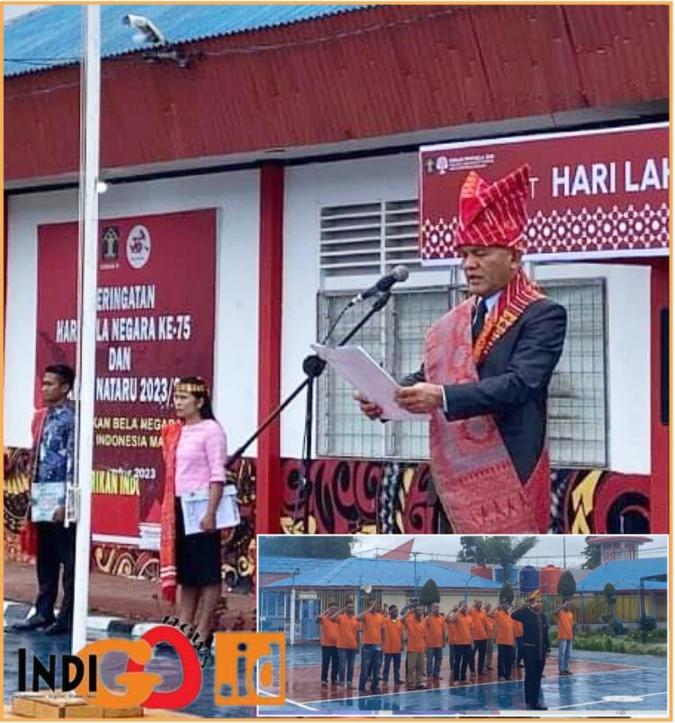 Rutan Kelas II B Sidikalang saat upacara peringatan Pancasila, Sabtu (1/6)