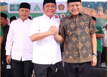 kehadiran Gubernur Sumsel Periode 2018 - 2023, H. Herman Deru SH, MM bersama Bupati OKU Timur, Ir. H. Lanosin MT