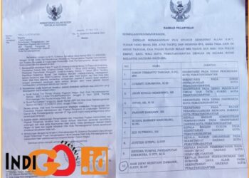 Surat rekomendasi dan persetujuan Kemendagri dan surat keputusan Walikota Pematangsiantar atas pelantikan 46 pejabat, Jumat (7/6).