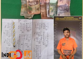 Jurtul, RO dan barang bukti saat diamankan di Mapolres Taput, Kamis (20/6).
