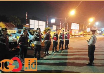 Personil Poresta Deliserdang saat apel persiapan patroli, Kamis (4/7).